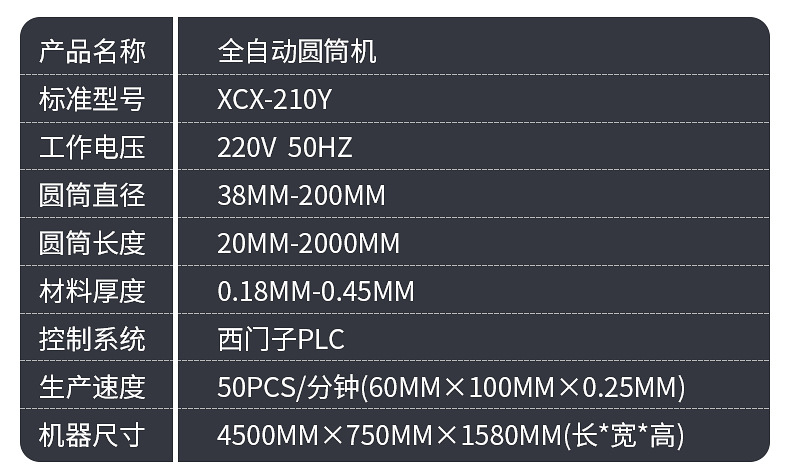 塑料圓筒機參數(shù)